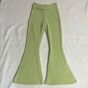Light Green Sweater Flared Leggings